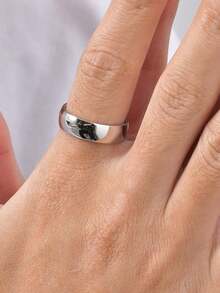 1pc Personalized Laser Engraved Name Text Stainless Steel Ring, Unisex Gift For Friends, Thanksgiving, Christmas - R-015 - View 19