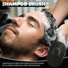 2pcs Soft Portable Pocket Palm Combs, Shampoo Comb, Massager Hair Brush, Scalp Massager Brush, Black, Wave Brush, Palm Hair Brush - Black - View 2