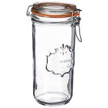 Terrine Gourmet Contenedor Hermético de Vidrio de 750 ml Vidiro cortado Cierre hermetico Cristaleria italiana Frasco de Vidrio Para Golosinas Semillas Ceriales Conserva Frutas secas Pastas...… - Transparente - Ver 1