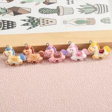 5/10pcs Cute Cartoon Horse Resin Pendant, Handmade Accessories, Suitable For DIY Jewelry, Ideal Gift - Random Colors - Pony Pendant - View 5