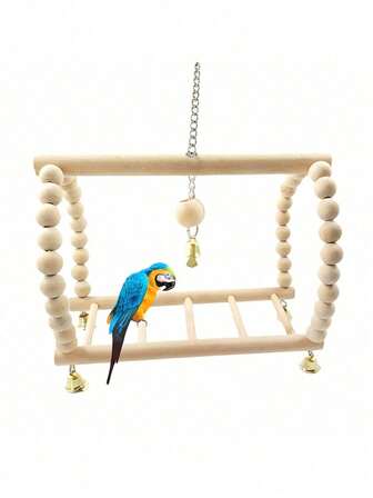 Pet Parrot Toy Wooden Climbing Swing Ladder For Parrot Parakeet