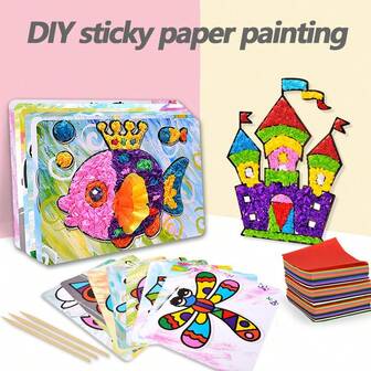DIY Handmade Craft Kit, Includes Materials For Creative Paper Scraping, Paper Kneading, Paper Gluing And Paper Collage