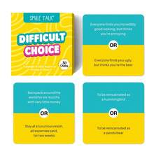 SMILE TALK 1PC Fun Dilemma Card Game (50 Cards) , Hilarious Icebreaker For Parties & Team Building , Perfect For Family Gatherings & Friend Hangouts , Ideal Gift For Valentine's Day, Thanksgiving, Halloween & Christmas - Yellow - View 10