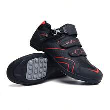 Spring Summer Mountain Bike Lockable Cycling Shoes Men Women Road Bike Lock Shoes Hard Sole Spinning Shoes Bicycle Wide Sole Shoes Sneakers For Men Elegant Shoes For Women - 568橡膠黑紅 - 查看 12