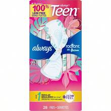 Always Totally Teen Radiant Infinity Pads 28 Count - 28UnidadPaquetede1 - Ver 7