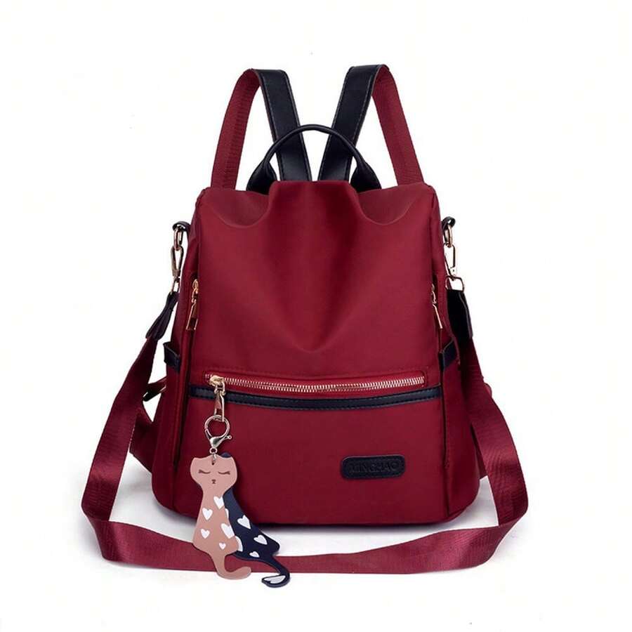 Elegant And Modern Women's Backpack Handbag, Small City Backpack, Waterproof Sporty Daypack, Anti-Theft Bag For Travel And Hiking - Đỏ - Xem 1