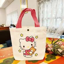SANRIO 1个卡通帆布手提袋，时尚手提包，适合学生、上班族，多功能收纳袋 - 彩色 - 查看 11