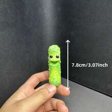 Straszna wisząca dekoracja w kształcie człowieka ogórka, przedmiot, walentynkowy człowiek ogórek, prezent świąteczny, wystrój domu - rekwizyt Lava Raven - gorący - Limonkowy zielony - Zobacz 7