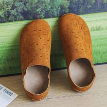 2026新款BRKEN男士休闲一脚蹬鞋，轻便、柔软、透气、舒适，可作乐福鞋、穆勒鞋、懒人鞋。 - 駝色 - 查看 3