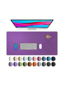 Leather Office Desk Pad, Office Mat, Large Mouse Pad, Makeup Pad, Placemat, Anti-Slip PU Leather Blotting Paper, Laptop Desk Mat, Waterproof Writing Pad, Suitable For Office And Home - Multicolor - View 33