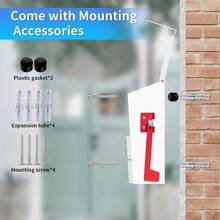 White Wall-Mount Mailbox Modern Large Capacity Drop Mailboxes For Outside Rust-Proof Gaanized Steel Post Box With Flag No Keys Locking Santa Hat Not Included - White - View 3