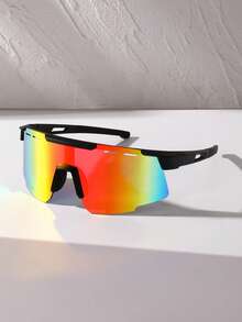 1pc Women's Outdoor Cycling Sports Eyeglasses, Y2K Style In Blue, Green, Pink, Suitable For Daily Wear, Hiking, Beach Travel, Wind-Resistant Goggles - Gradient - View 6