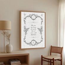 1pc Framed/Unframed Gothic Romantasy Quote Canvas Poster Celestial Dark Academia Wall Art Print Minimalist Bookish Witchy Painting For Book Lover,Living Room,Bedroom,Modern Home Decoration - Multicolor - View 4