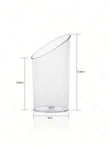 10个/20个/30个/40个/50个/60个装圆形斜口派对甜点杯（60毫升/3盎司），酸奶果冻/开胃菜杯 - 可重复使用甜点杯，适用于派对、迷你甜点、布丁、水果和冰淇淋 - 無色 - 查看 7