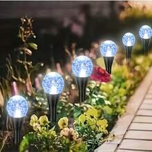 20/40 LED Solar Powered Outdoor Globe Light, Plastic Material, 8 Lighting Modes, Auto Charging & Lighting, Suitable For New Year, Valentine's Day, Park, Lawn, Camping, Christmas Decoration - 20 LEDs - View 6
