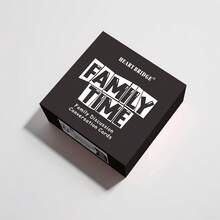 HEART BRIDGE 1PC Family Conversation Card Game - A Warm Tabletop Activity With 50 Discussion Cards, The Perfect Gift For Thanksgiving, Halloween, And Christmas. Ideal For Family Game Nights, It Offers A Fun Bonding Experience To Be Shared By Family Members Of All Ages. - Black - View 5