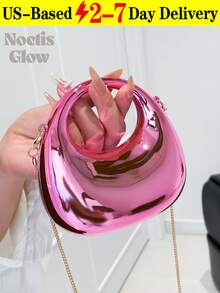 Women's Fashionable Exquisite Mini Handbag, New Multifunctional Acrylic Dining Bag, High-End Crossbody Bag With Shiny Transparent Body, Suitable For Wedding Prom Cocktail Party Date Night, Detachable Chain Strap For Handheld/Shoulder Use, Anti-Scratch Waterproof Durable, Compact Size Fits Essential Items, Enhances Outfit Elegance - 彩色 - 查看 17