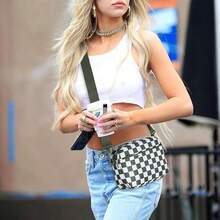 Small Crossbody Bags Checkered Purse For Women Nylon Shoulder Bag Cross Body Purse With Wide Strap  Cross Body Purse, Mini Crossbody Bags For Women Travel Purse, Shoulder Handbag Wallet With  Blocking Slots Quilted Wristlet Evening Cute Bag Charm For Gift - Xanh lá cây Mù sương - Xem 4
