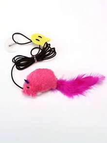 Nuevo juguete realista de ratón para gatos, ratón vocal colgante, juguete de diversión para gatos con plumas, juguete de peluche con gato, juguete colgante para puerta oscilante, juguete retráctil ajustable para gatos - Multicolor - Ver 12