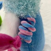 Adorno de conejo de Pascua sin rostro, bonito conejito de peluche de pie para decoración de mesa de ventana, fiesta en casa - Azul - Ver 4