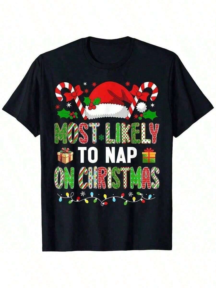 More Likely To Sow Sleep In A Pajama Top - Black - View 1