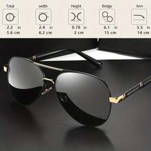 Neutral Polarized Fashionable , Designed Specifically For Travel And Driving Scenes, Suitable As Practical Accessories For Daily Wear. - 金色 - 查看 4
