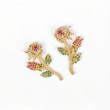 1 Set Women's Fashion Jewelry Set | Zirconia Inlaid | Rose | Necklace, Earrings Suitable For Women/Bride/Bridesmaid/Festival/Party/Wedding/Banquet | Gift - Jewelry Set - View 7