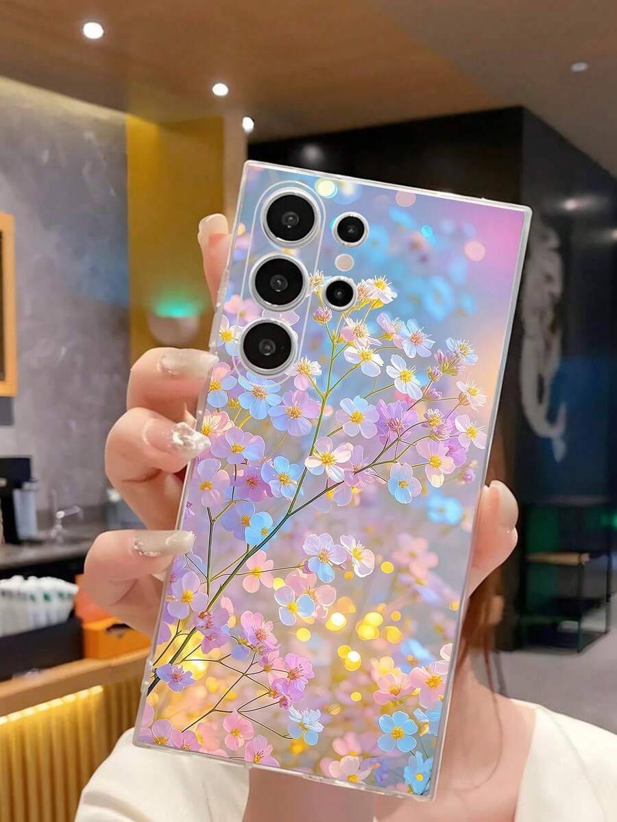1个亮丽花卉软壳手机壳,兼容华为荣耀、红米、三星Galaxy A04e/12/A13/A14/A34/A50/A52/A53/A54/S21/S22/S23/S24/S25/S25 Ultra/S26/S26 Plus/S26 Ultra、6A/7A/8A、12T/13T - 無色 - 查看 1