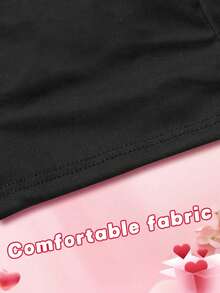 Men's Customized Face & Heart Pattern Black Elastic Fabric Funny & Novelty Boxer Briefs, Suitable For Singles Party/Anniversary Gift - Multicolor - View 8