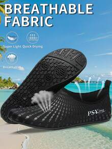 Women's Water Shoes, Beach Shoes, Aqua Socks, Outdoor Sports Shoes, Lightweight Surfing Shoes, Swimming Shoes, Kayaking Shoes, Diving Shoes, Running Shoes, Gym Shoes, Suitable For Indoor And Outdoor Wear, Comfortable, Soft, Durable, Breathable. - Black - View 2