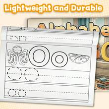 Kids Alphabet Letter‑Tracing Practice Notebook – Extra‑Large Uppercase & Lowercase Writing Pages With Cute Picture Cues, Dotted Trace + Copy Lines, One Letter Per Page Micro‑Task To Keep Focus, Build Letter Recognition & Fine‑Motor Skills, Preschool & Kindergarten Handwriting Activity Pad