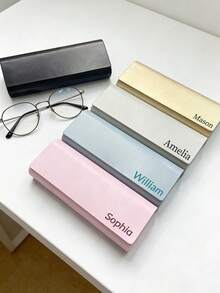 个性化真皮眼镜盒，个性化软质眼镜盒，伴娘礼物，婚礼回礼，周年纪念礼物，母亲节礼物，送给她的礼物 - 彩色 - 查看 5