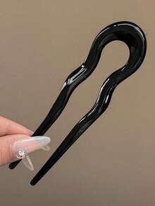 French Twist Hair Forks, U-Shaped Wavy Hair Clips, Suitable For Spiral Buns, Tortoiseshell Color, Fashionable, Flexible And Durable Women Hair Accessories, Styling Hair Clips, Hair Pins - Multicolor - View 8