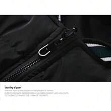 Mens bordado contraste color capucha abajo abrigo suelto ajuste desmontable capucha reversible engrosado chaqueta de invierno moda ropa callejera cálida resistente al viento ligero cómodo al aire libre desgaste casual impermeable abrigo de amortiguador aislado para el clima frío - Marrón - Ver 5