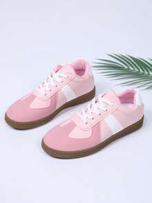 New High-Quality Lightweight Flat Casual Training Sports Sneakers, Unisex Retro Breathable Versatile Sneakers For Daily Casual Wear - Pink - View 5