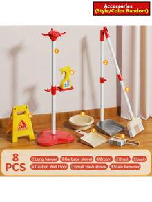 Children's Housekeeping Toy Set, Girls Pretend Play Broom, Dustpan, Vacuum Cleaner, Mop Bucket Cleaning Tools - Multicolor - View 16