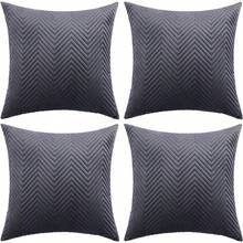 CYPN4 Fundas de Cojín Decorativas de Color Sólido Suave Acolchadas en Relieve 3D Juego de Fundas de Cojines con Cremallera Invisible para Sofá 45x45cm-Gris OscuroFashion - GrisOscuro - Ver 1