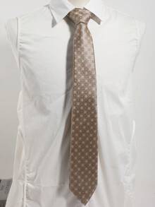 1pc Retro Fashion Casual Plaid Pattern Necktie, Suitable For 1980s Style Outfit - Type a - View 2