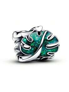 1pc Green Bead Pendant, In Shapes Such As Apple, Avocado, Coconut Tree, Frog, Turtle, Four-Leaf Clover, Etc. It Is Suitable For Your Original Bracelets, Necklaces, Etc. To Showcase Your Individuality Through DIY. - Green - View 17