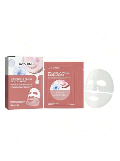 Mascarilla Reafirmante de Colágeno Jaysuing 10 Piezas Hidratación Profunda Humectante Desvanece Líneas Finas Líneas Secas Mejora la Elasticidad de la Piel Mejora la Flacidez Piel Firme Adecuada para Hombres y Mujeres Mascarilla de Cuidado de la Piel