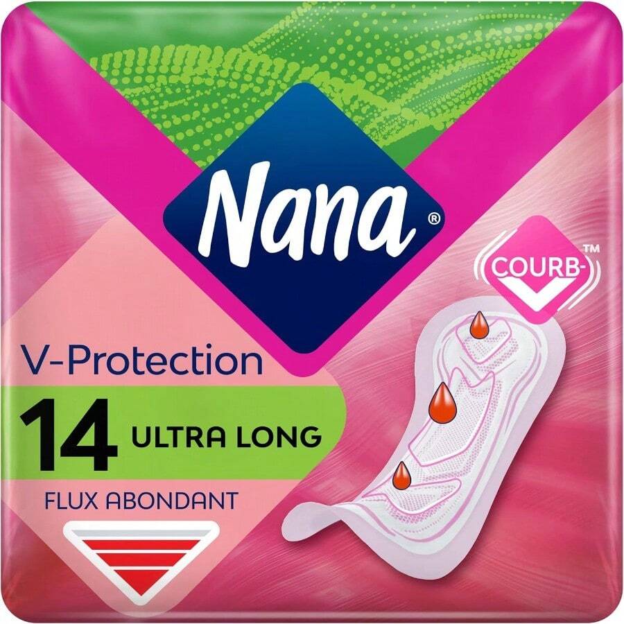 Nana Compresas sanitarias ultra largas fluidas 14 servilletas individuales - como en la foto - Ver 1