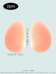 2片装硅胶提臀垫，隐形无缝臀部塑形贴，适合滑雪时保护臀部【无粘性】 - 粉色 - 查看 9