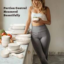 Artena - Juego de 4 cuencos pequeños de cerámica de 12 onzas tazón blanco para cocina helado guarniciones arroz cereales frutas 4.5 pulgadas apto para microondas y lavaplatos múltiples - Blanco - Ver 3