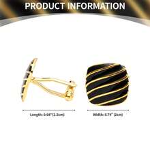 Square French Minimalist Men's Cufflinks, Suitable For Weddings, Banquets, Ceremonies, And Business Occasions - màu xanh lá - Xem 2