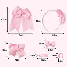 YUIO-20 Pinzas para el Pelo Juego de Accesorios para el Pelo con Lazo Grande para Fiestas: Horquillas Diademas Coletas y Scrunchies Moños para Cabello Lazos Cabello Moños Escolares para Niñas Rosa 20 piezas - Rosa 20 piezas - Ver 3