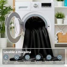 Matrimonial King Size Ultrasuave 400GSM Frazada de Franela Manta Individual Frazada Cómoda y Calientita Cobijas Calientitas Cobertores para Cama Sofá Dormitorio Oficina Viaje ()(Color Negra Matrimonial(200*230cm)) - Multicolor - Ver 6
