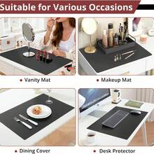 Leather Office Desk Pad, Office Mat, Large Mouse Pad, Makeup Pad, Placemat, Anti-Slip PU Leather Blotting Paper, Laptop Desk Mat, Waterproof Writing Pad, Suitable For Office And Home - Multicolor - View 7