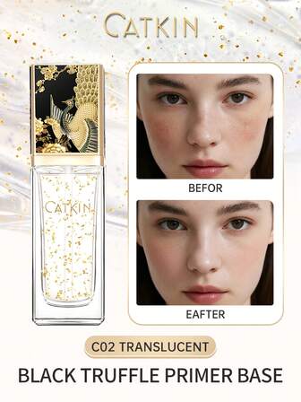  CATKIN Perfect Skin Tinted Primer, Jämnar ut hudtonen, Minimerar porer, Återfuktande makeupprimer, Naturlig transparent grön