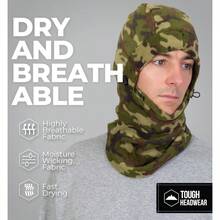 Balaclava Ski Mask - Winter Face Mask Cover for Extreme Cold Weather - Heavyweight Fleece Hood Snow Gear for Men and Women - Verde - Ver 5