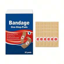 32片装足部绷带，适用于脚部和脚趾，男女通用，防磨损贴片 - 彩色 - 查看 2